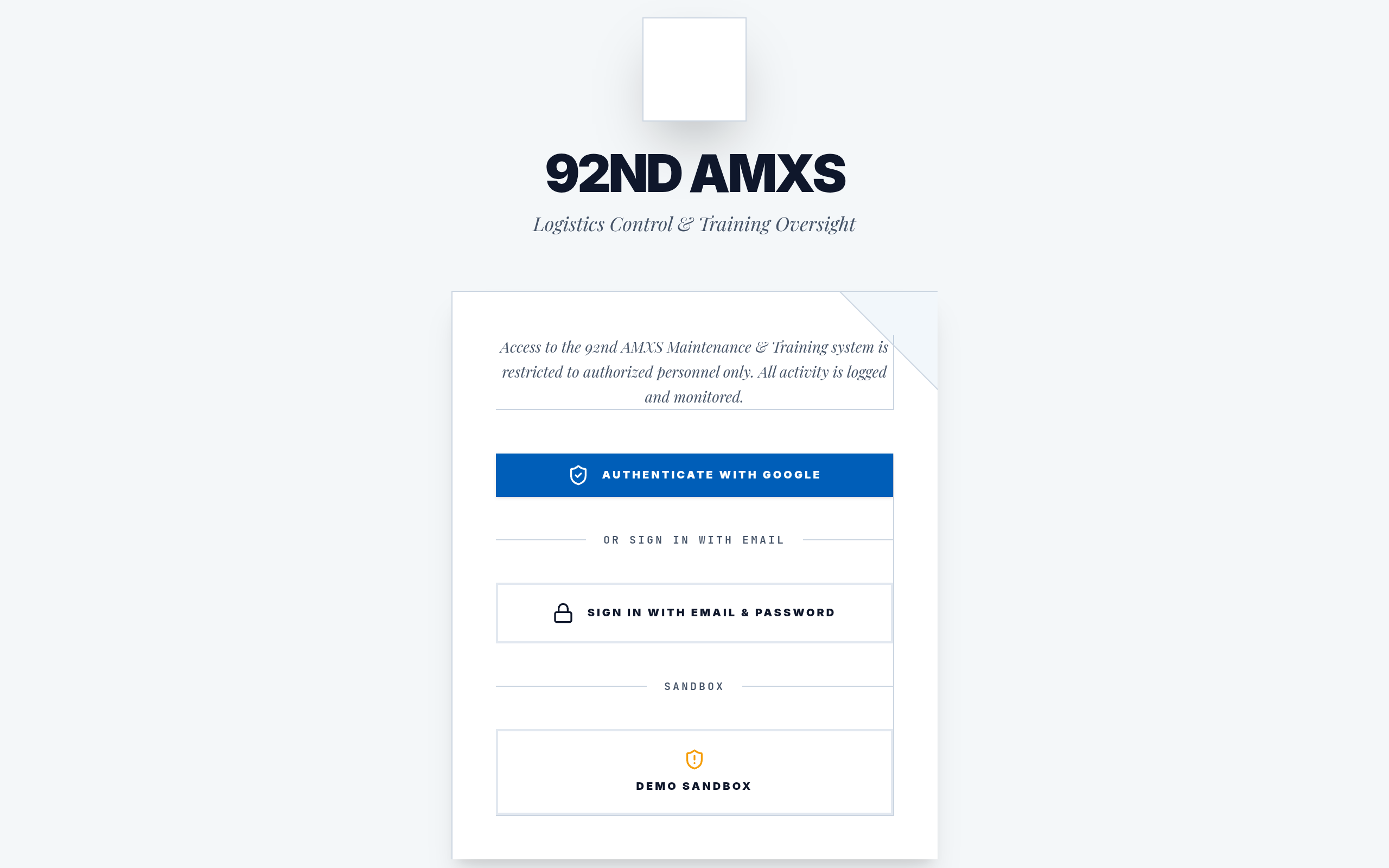 92 AMXS Tracker dashboard screenshot